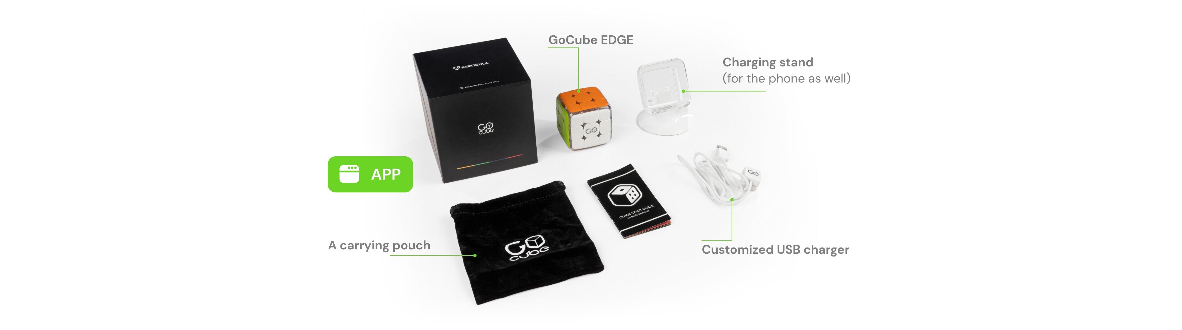 What's in the box of smart rubik's cube by Particula
