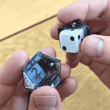 inserting dice in The 20 Sided Dice shell