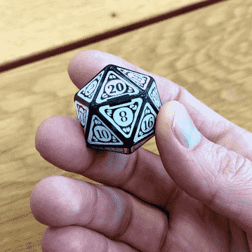 The 20 Sided Dice shell closed