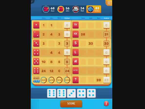 Load video: Yatzy in Smart Dice Set App